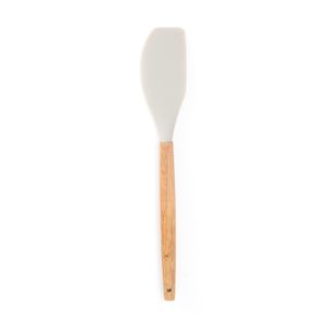 Espátula de Silicone com Cabo De Madeira 32cm Cinza - Mozcada