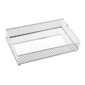 Bandeja Decorativa Barcelona 21cm Prateada - Lyor
