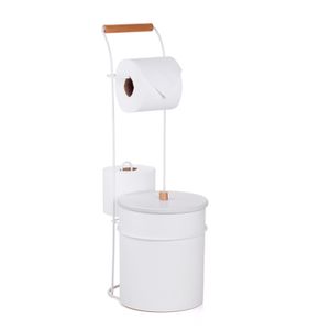 Suporte de Papel Higiênico De Chão Lixeira Eco White - Arthi