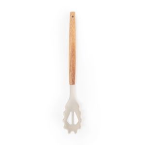 Pegador de Massa De Silicone com Cabo De Madeira 32cm Cinza - Mozcada