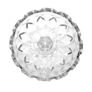 Centro de Mesa com Pé Cristal Deli Diamond 18cm - Lyor
