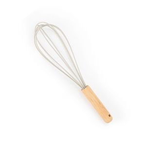 Fouet de Silicone com Cabo De Madeira Cinza - Mozcada