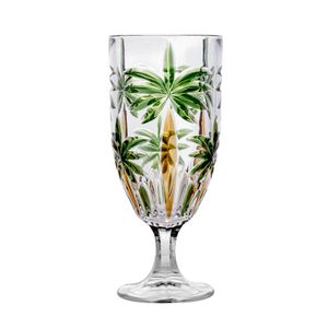 Jogo de Taças De Vidro 6 Peças Palm Tree Handpaint 450mL - Wolff