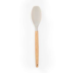 Espátula de Silicone com Cabo De Madeira 15cm Cinza - Mozcada