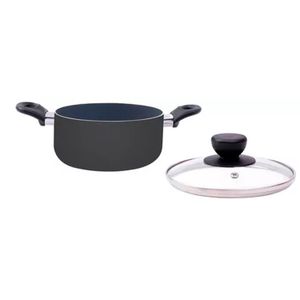 Caçarola Antiaderente 20cm Preto - Oikos