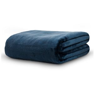 Cobertor Queen Velour Azul Marinho - Camesa