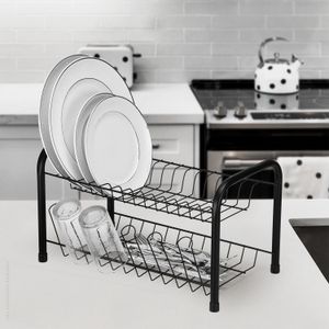 Escorredor de Louças Berço com Porta Copos Black - Arthi