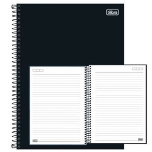 Caderno Espiral Capa Dura 1/4 Preto 80 Folhas - Tilibra