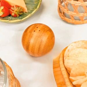 Saleiro Esférico de Bambu 7cm - Oikos