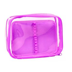 Estojo Cristal com Divisória Roxo - Dac