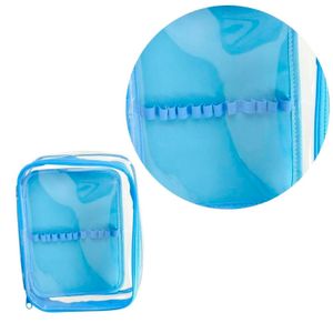 Estojo Cristal com Divisória Azul - Dac