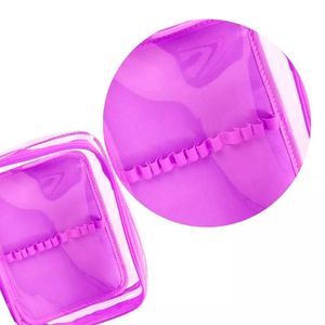 Estojo Cristal com Divisória Roxo - Dac
