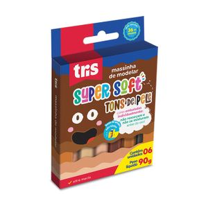 Massa de Modelar Tons De Pele 6 Cores 90g - Tris
