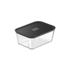 Pote Hermético de Vidro Fresh Lock 2,4l Preto - Ou