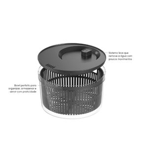 Secador de Salada Clear Fresh 5,5l Preto - Ou