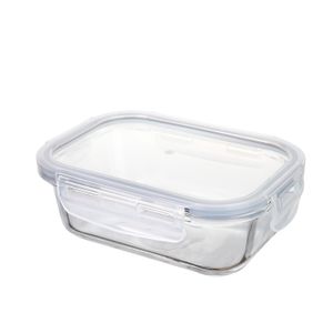 Pote de Vidro Hermético Retangular 600mL Transparente - Mozcada