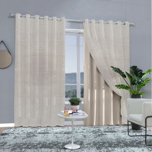 Cortina Aretha Dots 1,80x2,60m Bege - Branyl