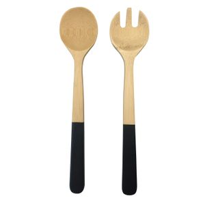 Conjunto de Utensílios para Salada 2 Peças De Bambu 31cm - Oikos