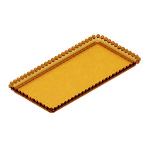 Bandeja Retangular 25x13cm Fumê com Âmbar - Honorio