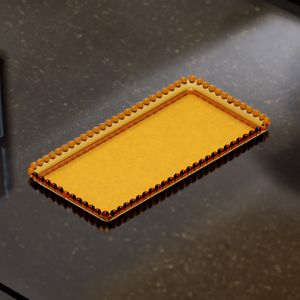 Bandeja Retangular 25x13cm Fumê com Âmbar - Honorio