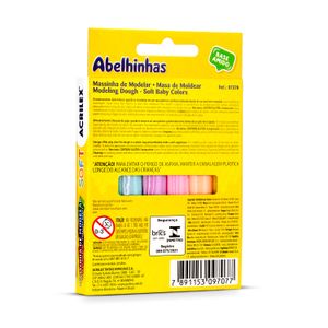 Massinha de Modelar Soft Baby 6 Cores 90g - Acrilex