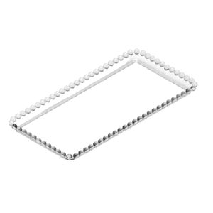 Bandeja Retangular 25x13cm Cristal - Honorio