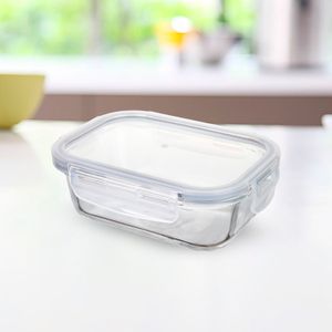 Pote de Vidro Hermético Retangular 600mL Transparente - Mozcada