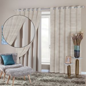 Cortina Aretha Lin 2,50x3,80m Bege - Branyl