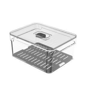 Organizador Clear Fresh 2,2l com Tampa Preto - Ou