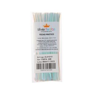 Lacre Metalizado 11cm Furta Cor 100 Unidades - Silver Plastic