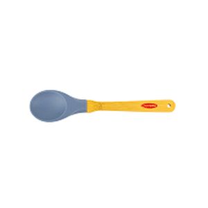 Colher de Silicone com Cabo De Bambu 27cm Azul - Oliveira