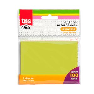 Bloco Adesivo Holic Pop 102x76mm Amarelo 100 Folhas - Tris