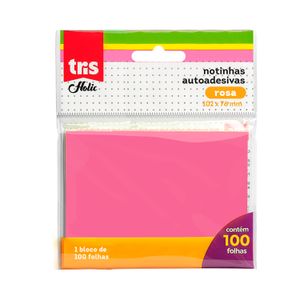 Bloco Adesivo Holic Pop 102x76mm Rosa 100 Folhas - Tris