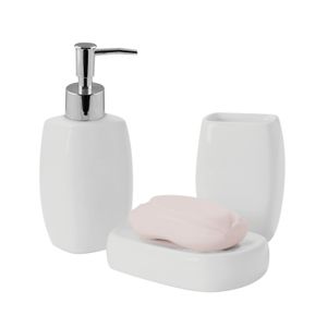 Kit para Banheiro Lisa 3 Peças Branco - Tuut