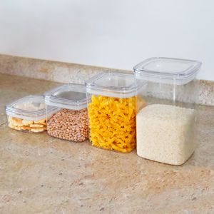 Pote Hermético Quadrado 1,7l Transparente - Arthi