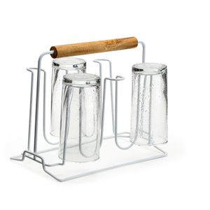 Suporte para 6 Copos Eco Design Branco - Arthi