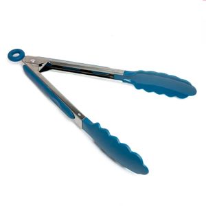 Pegador de Inox com Silicone 27cm Azul - Oliveira
