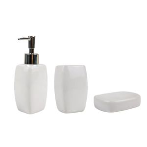 Kit para Banheiro Lisa 3 Peças Branco - Tuut