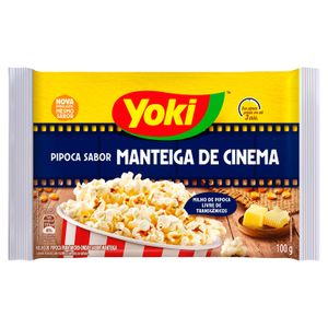 Pipoca para Micro-ondas Sabor Manteiga de Cinema 100g - Yoki