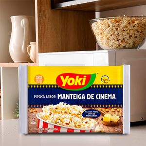 Pipoca para Micro-ondas Sabor Manteiga de Cinema 100g - Yoki