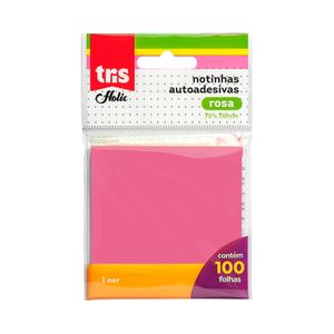 Bloco Adesivo Holic Pop 76x76mm Rosa 100 Folhas - Tris