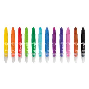 Giz Retrátil Mega Gel 12 Cores - Tris