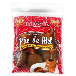Pão de Mel Coberto com Chocolate Ao Leite 160g - Bolamel