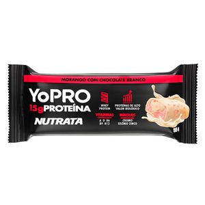 Barra de Proteína Yopro Morango com Chocolate Branco 55g - Nutrata