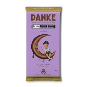 Barra de Chocolate Meio Amargo 70 Cacau 90g - Danke