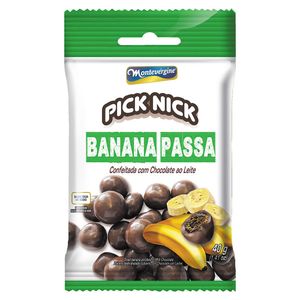 Banana Passas com Cobertura de Chocolate 40g - Montevérgine