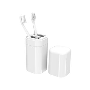 Porta Escova de Dente Poliestireno Splash 22,5cm Branco - Coza