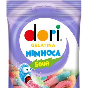 Bala Gelatina Minhoca Ácida 60g - Dori