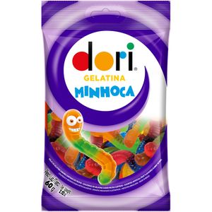 Bala de Gelatina Minhoca 60g - Dori