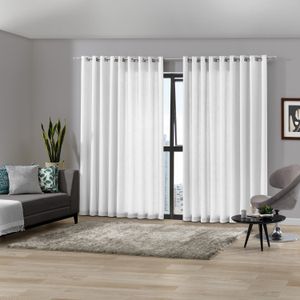 Cortina para Sala / Quarto Duplex Mônaco 4,2 X 2,5m Branco - Bella Janela